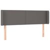 vidaXL Hoofdbord met randen 147x16x78/88 cm kunstleer grijs