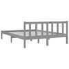 vidaXL Bedframe massief grenenhout grijs 160x200 cm
