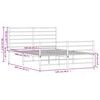 vidaXL Bedframe met hoofd- en voeteneinde metaal zwart 120x200 cm