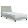 vidaXL Bedframe zonder matras 80x200 cm fluweel lichtgrijs