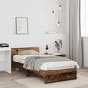vidaXL Bedframe met hoofdeinde Oud Hout 90 x 190 cm Bewerkt hout