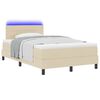 vidaXL Boxspring bed met matras met LED Cr&egrave;me 120 x 200 cm Stof