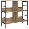 vidaXL Boekenkast 4-laags 82 x 32 x 79 cm Bewerkt hout Artisan Eiken