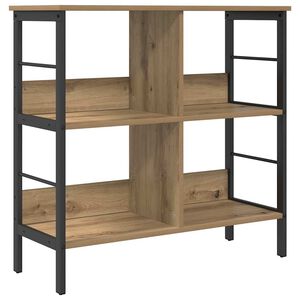 vidaXL Boekenkast 4-laags 82 x 32 x 79 cm Bewerkt hout Artisan Eiken
