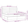 vidaXL Boxspring met matras fluweel roze 200x200 cm