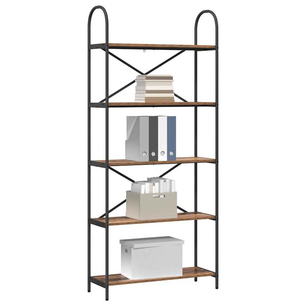 vidaXL Boekenkast Oudhout 80 x 30 x 183 cm Bewerkt hout