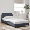 vidaXL Bedframe "Dover" 100x200 cm fluweel donkergrijs
