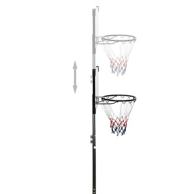 vidaXL Basketbalstandaard 216-250 cm polycarbonaat transparant