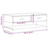 vidaXL Salontafel 100x50x35 cm bewerkt hout en metaal gerookt eiken