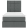 vidaXL Opbergbed met LED met matras Donkergrijs 100 x 200 cm Polyester