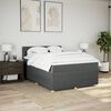 vidaXL Boxspring met matras stof donkergrijs 140x190 cm