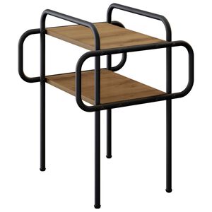 vidaXL Salontafel Artisanaal eiken 40 x 40 x 51 cm Bewerkt hout