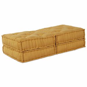 vidaXL Modulair Sofabet 2 st Stof Geel 140 x 70 x 36 cm
