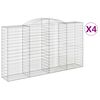 vidaXL Schanskorven 4 st gewelfd 300x50x160/180 cm ijzer