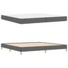 vidaXL Boxspringbed met matras Donkergrijs 200 x 200 cm Stof