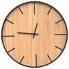 vidaXL Wandklok &Oslash;39 cm ijzer en bewerkt hout bruin