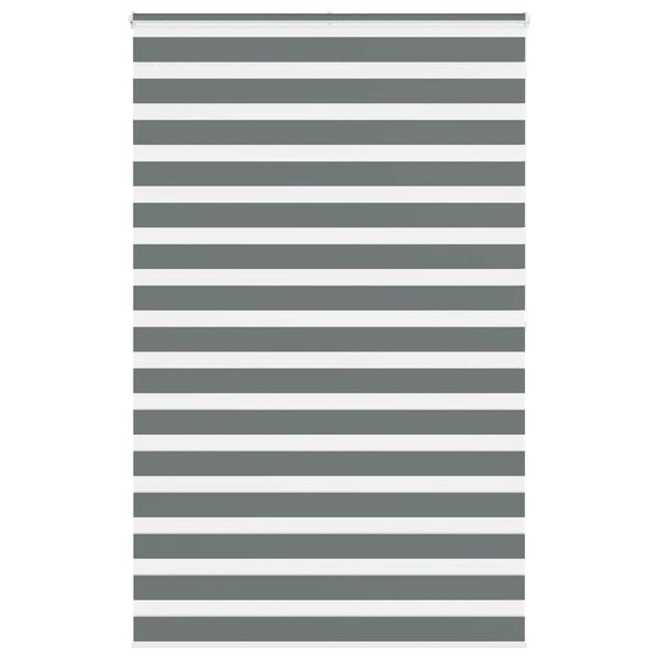 vidaXL Zebra rolgordijn 150x200 cm stofbreedte 145,9 cm donkergrijs