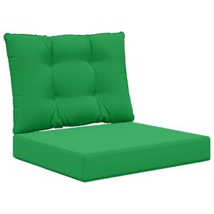 vidaXL Buiten bankkussen 2 pcs Groen Polyester