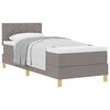 vidaXL Boxspringbed met kussen met hoofdeinde Taupe 80 x 200 cm Stof