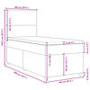 vidaXL Boxspring met matras stof cr&egrave;mekleurig 100x200 cm
