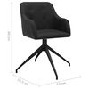 vidaXL Eetkamerstoelen 6 st draaibaar stof zwart