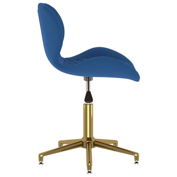 vidaXL Eetkamerstoelen draaibaar 4 st fluweel blauw