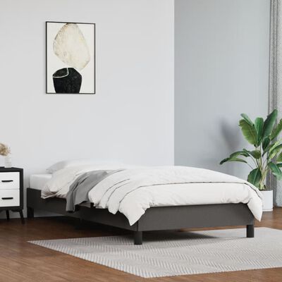 vidaXL Bedframe kunstleer grijs 90x190 cm