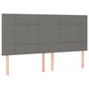 vidaXL Hoofdbord donkergrijs 160x5x118/128 cm Stof