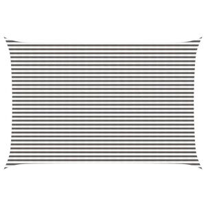 vidaXL Zonneschaduwzeil 4 x 6 m HDPE Rechthoekig Lichtgrijs en wit.