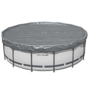 Bestway Zwembadcover &Oslash;4,57 m Rond Polyester Grijs