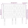 vidaXL Hoofdbord LED 147x16x118/128 cm fluweel donkergrijs