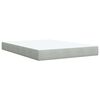 vidaXL Boxspring met matras fluweel lichtgrijs 140x200 cm
