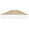 vidaXL Wandschappen zwevend 4 st 90x23,5x3,8 cm MDF eikenkleurig wit
