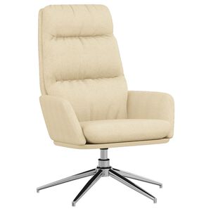 vidaXL Relaxstoel stof cr&egrave;mekleurig
