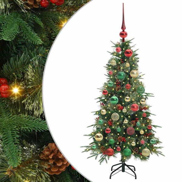 vidaXL Kunstmatige Inklapbare Kerstboom Groen 120 cm PE en PVC