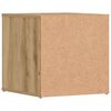 vidaXL Opbergbox met lade 40,5x40x40 cm bewerkt hout artisanaal eiken