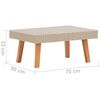vidaXL Tuintafel poly rattan beige