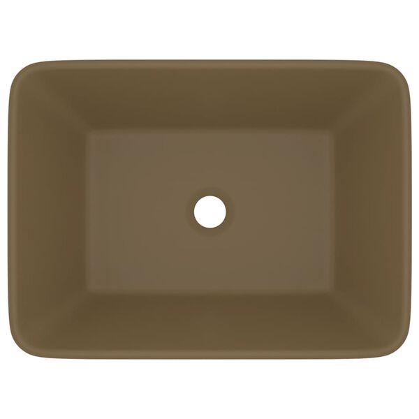 vidaXL Wastafel 41x30x12 cm keramiek matcrème