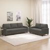 vidaXL 2-delige Loungeset met kussens fluweel donkergrijs