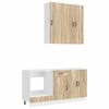 vidaXL Keukenblok LUCCA 5 st Sonoma Eiken Bewerkt hout