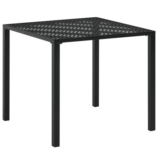 vidaXL Tuintafel 80x80x72 cm staal zwart