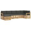 vidaXL Buiten bankenset 7 pcs Wit en antracietkleurig