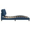 vidaXL Bedframe met LED zonder matras "Hvar" 120x200 cm stof blauw