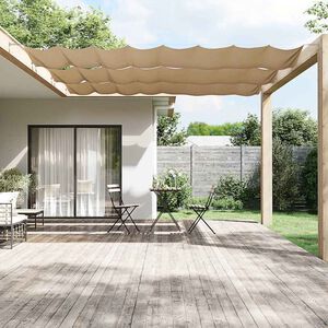 vidaXL Luifel verticaal 140x800 cm oxford stof taupe