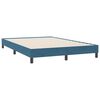 vidaXL Boxspring met matras fluweel donkerblauw 140x220 cm