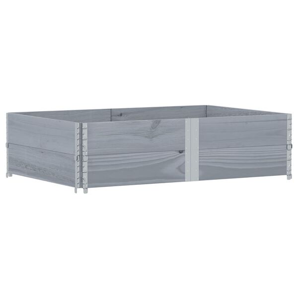 vidaXL Plantenbak 150x100 cm massief grenenhout grijs