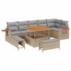 vidaXL Tuinbankenset 11 st 9-Aantal zitplaatsen Beige en Licht Grijs