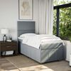 vidaXL Boxspring met matras stof lichtgrijs 90x190 cm