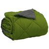 vidaXL Zomer Dekbed Groen en Antraciet 240 x 260 cm Microfiber