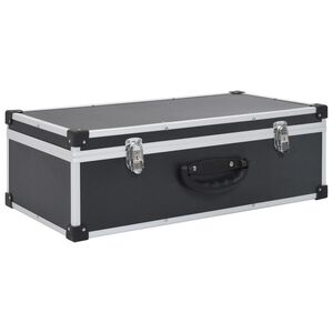 vidaXL Cd-koffer voor 80 cd's aluminium ABS zwart